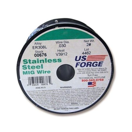 US FORGE US Forge 676 Welding Stainless Steel MIG Wire; 0.030 676